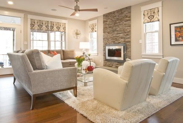 Amazing Living Room Remodel following House Fire