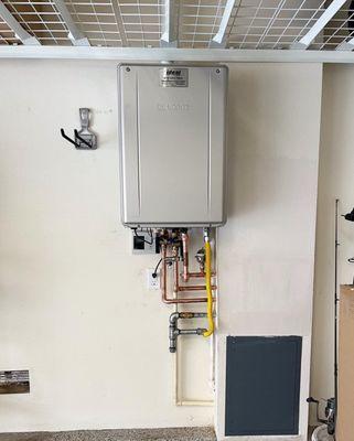 Tankless water heater installation