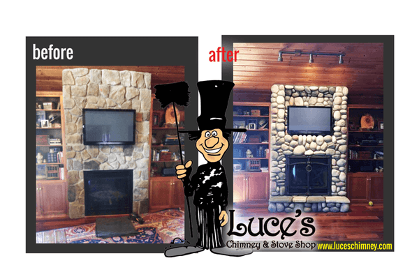 We remodel, update your fireplace, including the stonework!