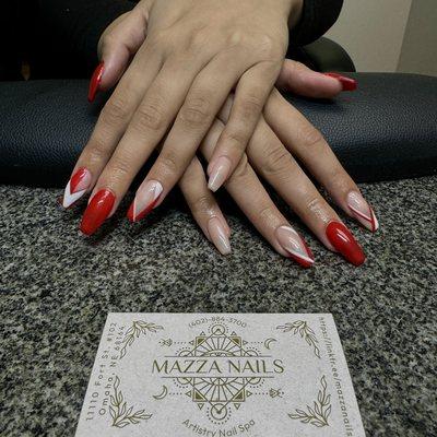 GelX Full Set with French Tips and Nail Art