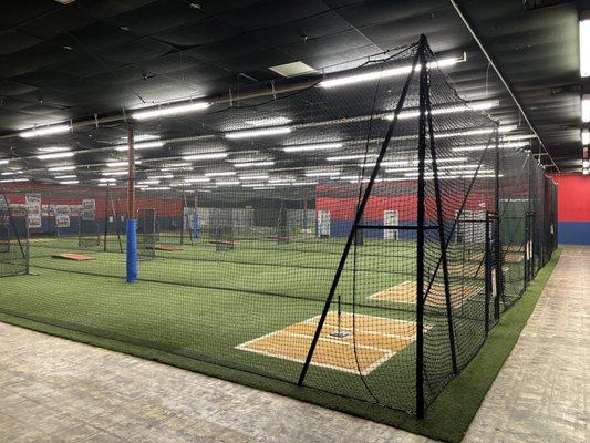 Plenty of cages available for softball and baseball