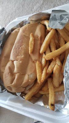 Torta and fries