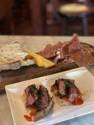 Lamb Iberico platter and cheese platter