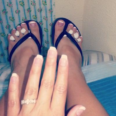 French tip mani/pedi. Ready for my wax!