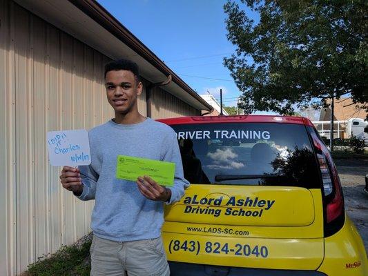 Charles from Goose Creek - another teen ready to get on the road!