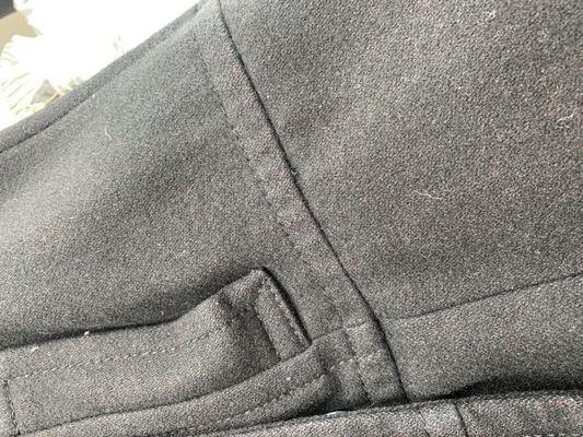 Dog hair on my wool coat. I don't even have a dog or any animal ‍