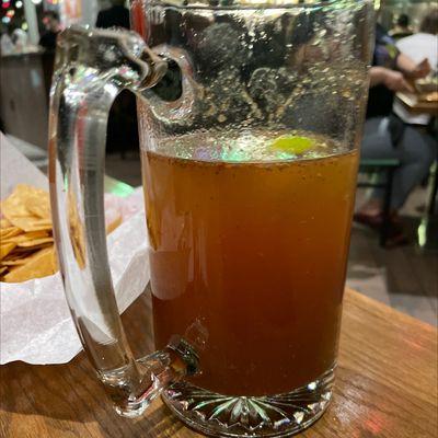 Draft Dos Equis Michelada with no ice and they serve this! Owner had no problem with his staff serving this since the ice was missing.