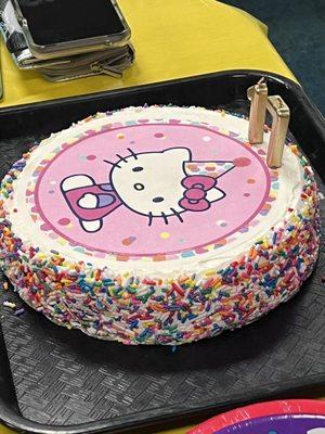 birthday cake from chuck e cheese