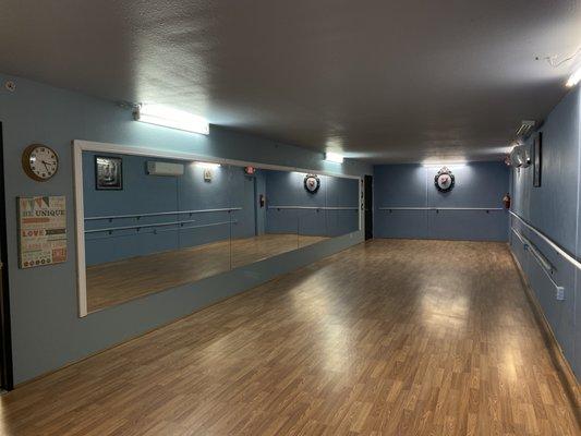 Brand new floor, paint, air conditioning in our young dancers ballet studio!