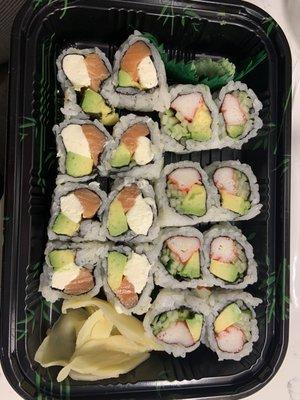 California roll and Philadelphia Roll