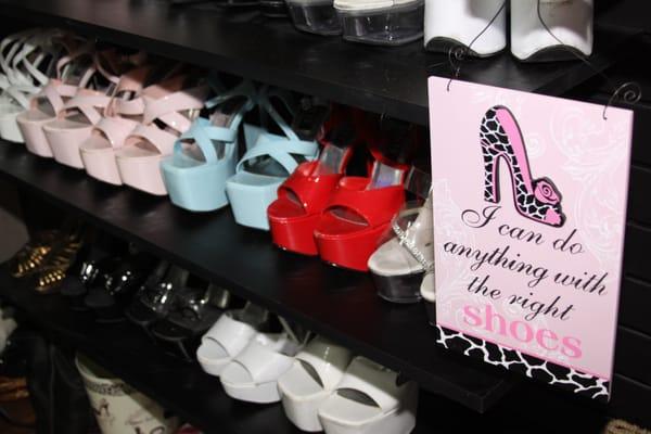 We have stilettoes to try if you're feeling classy, yet sassy!!