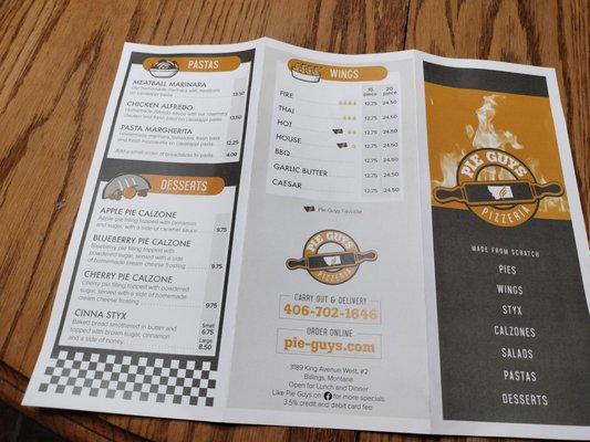 Menu front