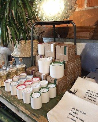 What home is complete without the warmth and glow of a candle? So many to chose from at Gold Leaf.