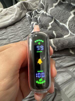 Nice digital display. And rechargeable, you can use the pulse or regular puff.