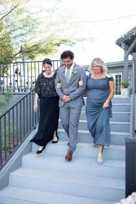 Steps down to the dock ceremony spot