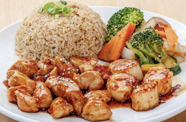 Hibachi chicken and scallop