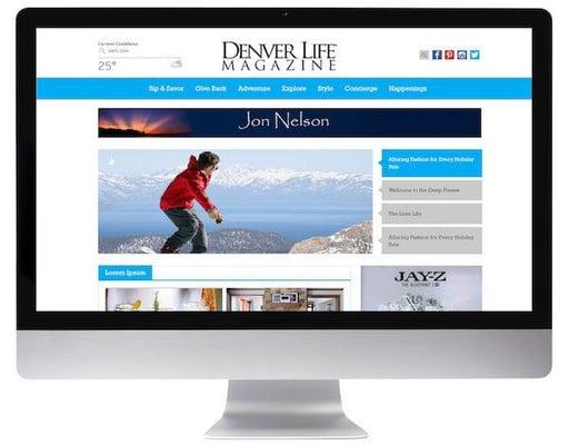 Online magazine website design by www.webdesignandmarketing.com