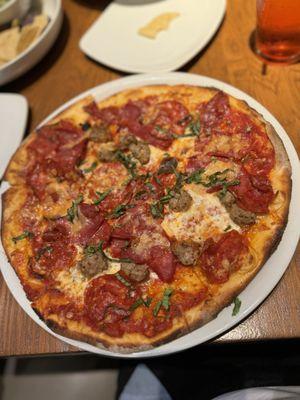 Siclian thin crust pizza