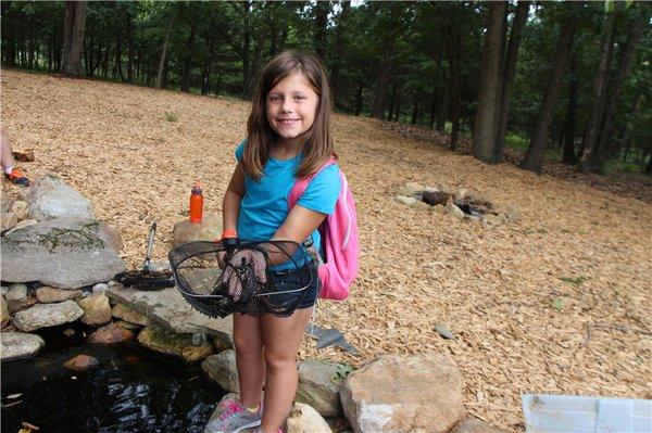 Our campers get a chance to explore nature on our beautiful campus!