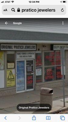 Storefront Original Pratico Jewelers - Franny Pratico