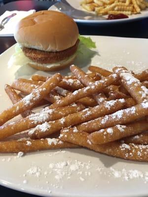 Got my fix. Breaded chicken sandwich and funnel cake fries.