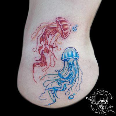 ice & fire jellyfish done by rose.redemption