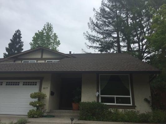 New Marco Roof in Walnut Creek, CA. Timberline TM Barkwood