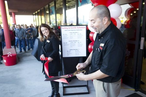 Cutting the Opening Ribbon, Nov. 9.