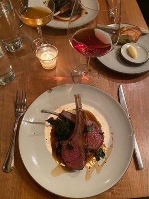 Lamb chop with wine pairing