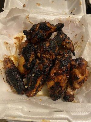 Burnt ass pb and j wings... missing the pb and j tho