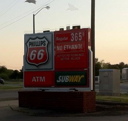 Subway Located inside  of Phillips 66 - Swift Mart