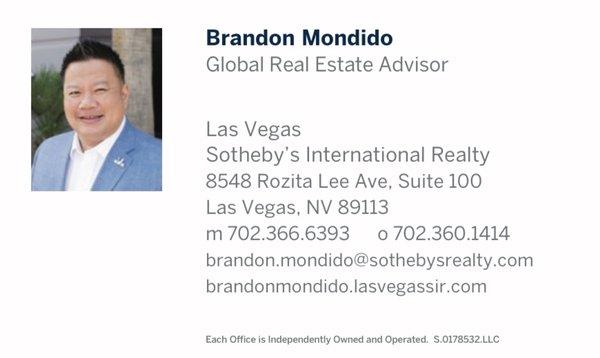 Brandon Mondido - Global Real Estate Advisor