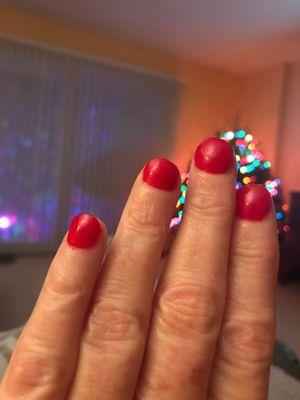 Back to short nails for the new year. Tech did a great job