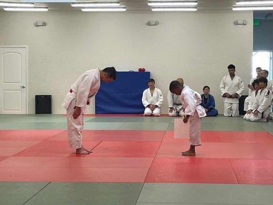 Son on belt test day.