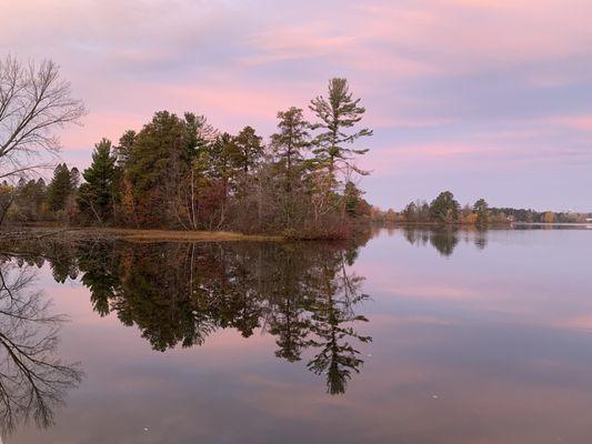 View from the dock in the morning