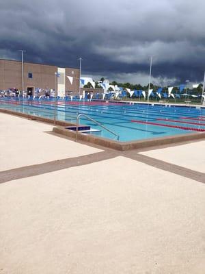 Olympic swimming pool at the YMCA.