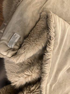 RH ULTIMATE FAUX FUR THROW - stitch job