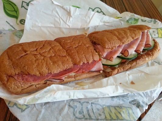 Foot long. 1/2 BMT 1/2 TURKEY.