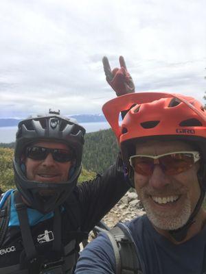 Mtn biking above Lake Tahoe