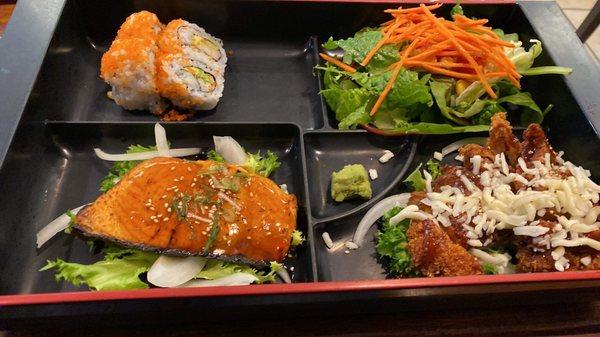 Salmon bento box