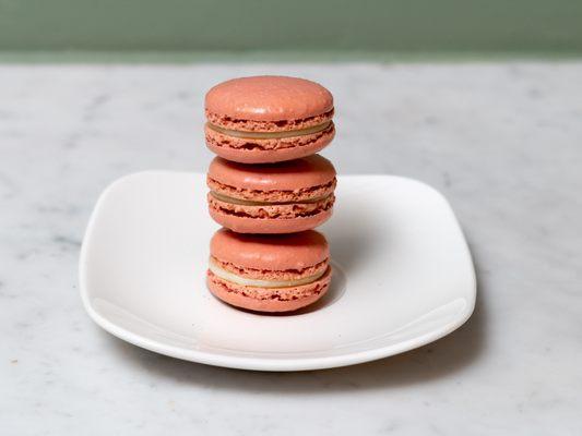 Rose Lychee Macarons