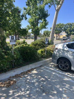 Designated parking outside and inside the gated area.