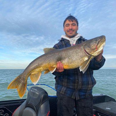 Lake Erie Lake Trout jigging Charter