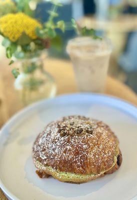 Chocolate pistachio croissant