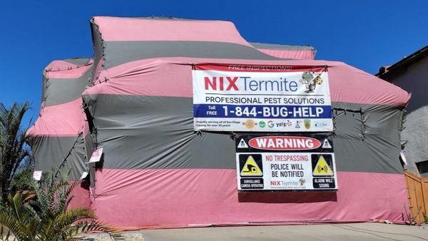 Another tight wrapped fumigation. This customer included our optional theft deterrent.