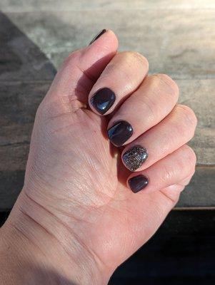 Beavertail and Amazonian NuGenesis dipping powder manicure