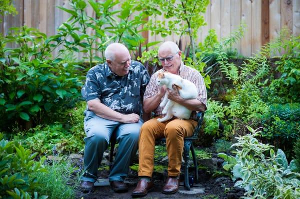 Parkway Vet clients George and Peter.