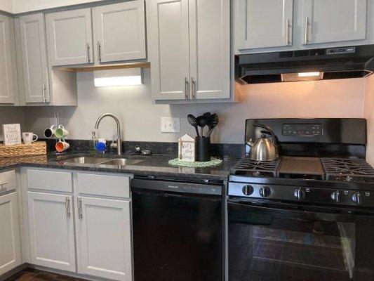 All new cabinets with granite countertops.