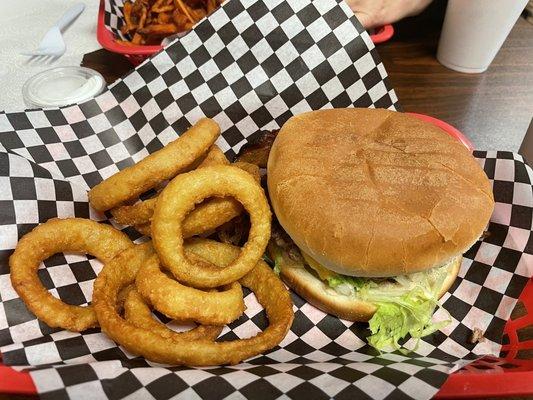 Bacon cheese burger combo