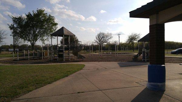 Pretty nice LITTLE park.  Perfect when the older kids are playing ball or at practice.